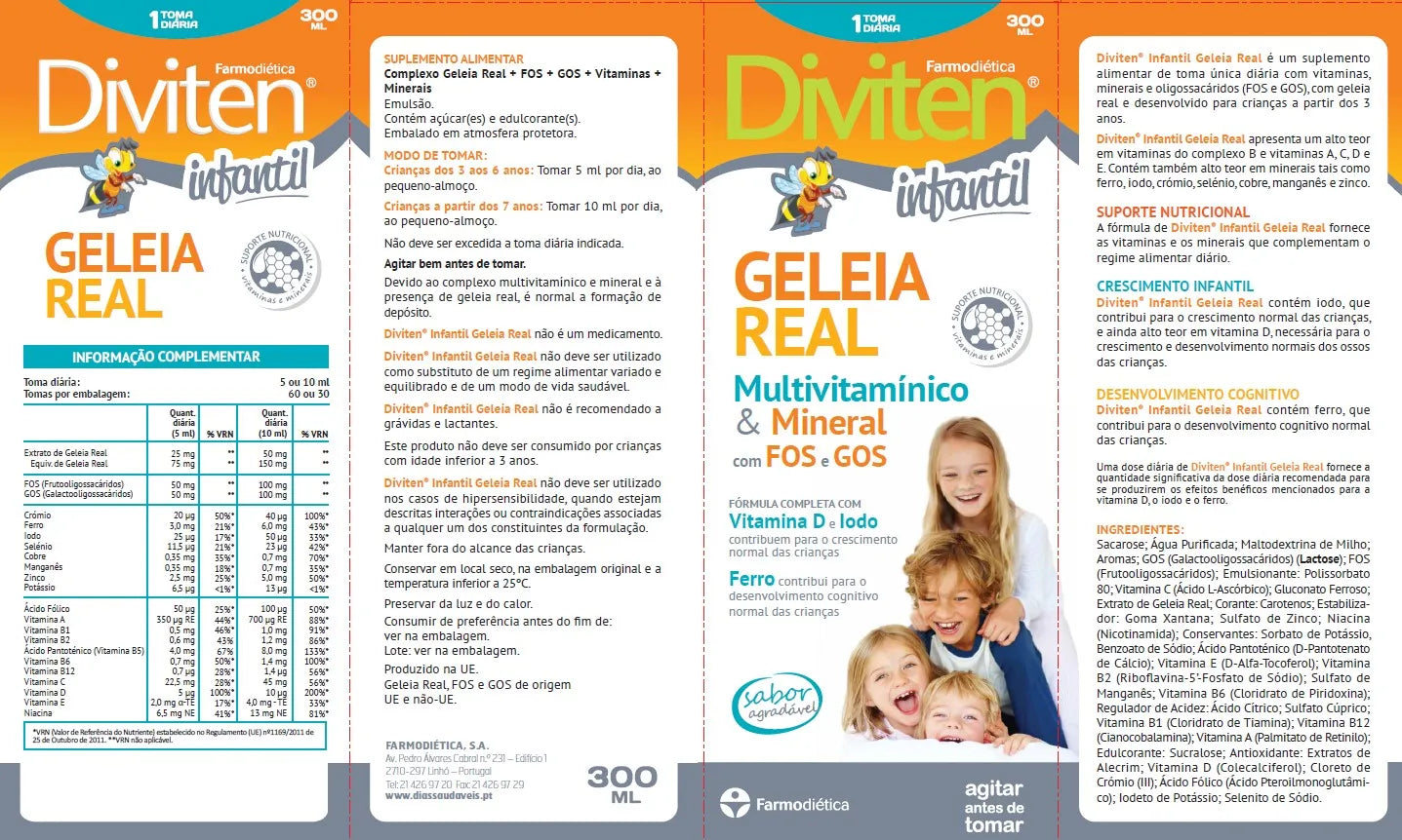 Diviten® Infantil Geleia Real – Energia, Crescimento e Imunidade Infantil