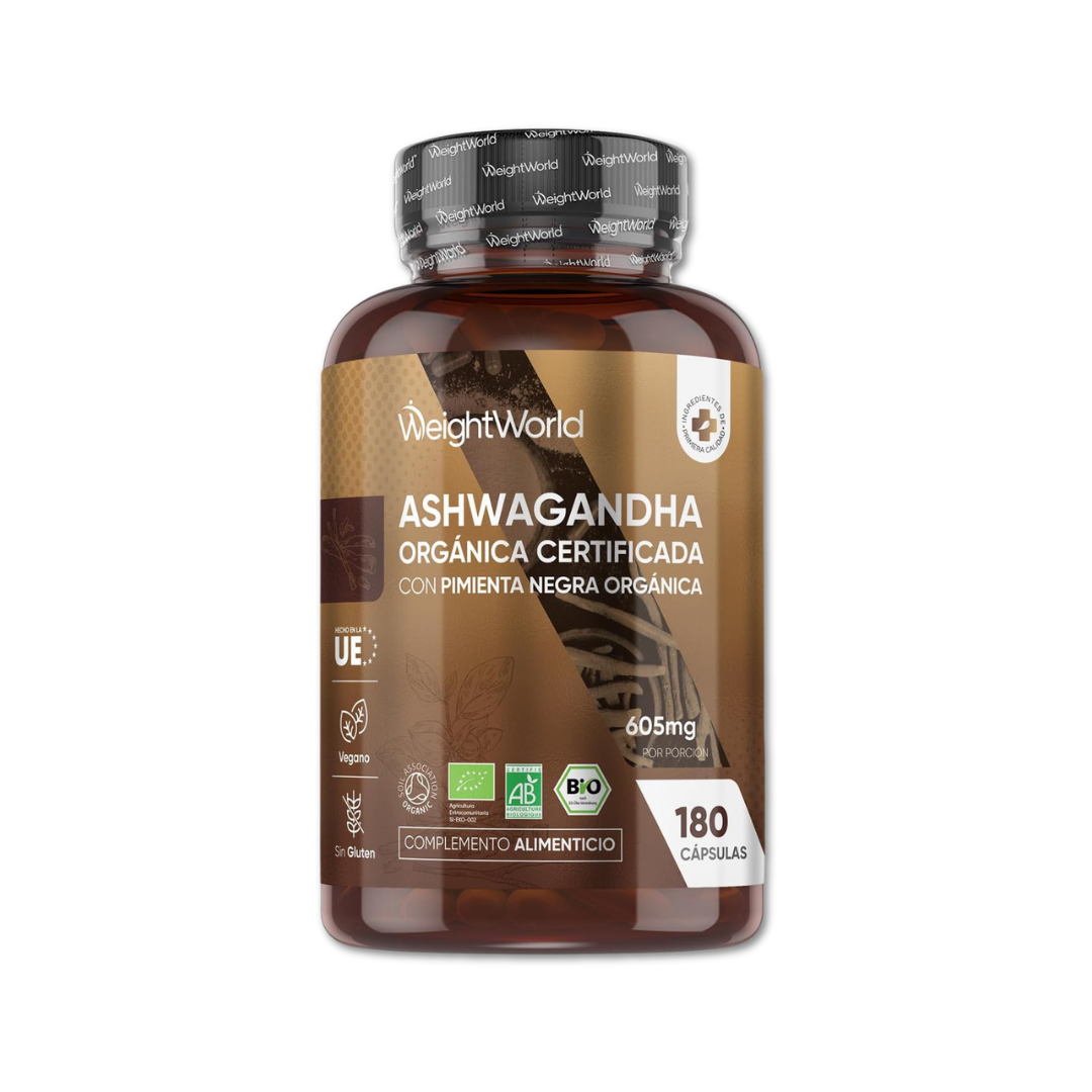 Ashwagandha Orgânica 605 mg (180 cápsulas)