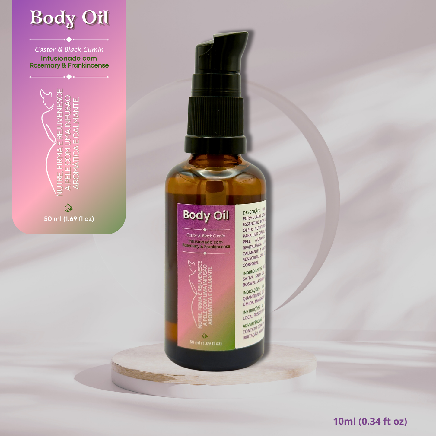 Óleo Corporal Orgânico - Alecrim e Frankincense