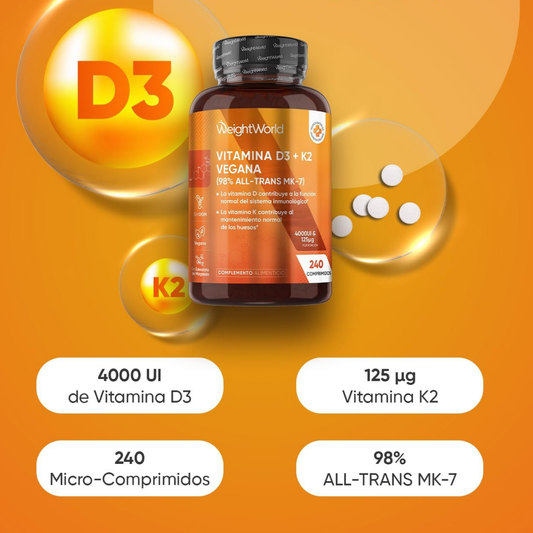 Vitamina D3+K2 4000UI – Imunidade, Ossos e Energia Celular