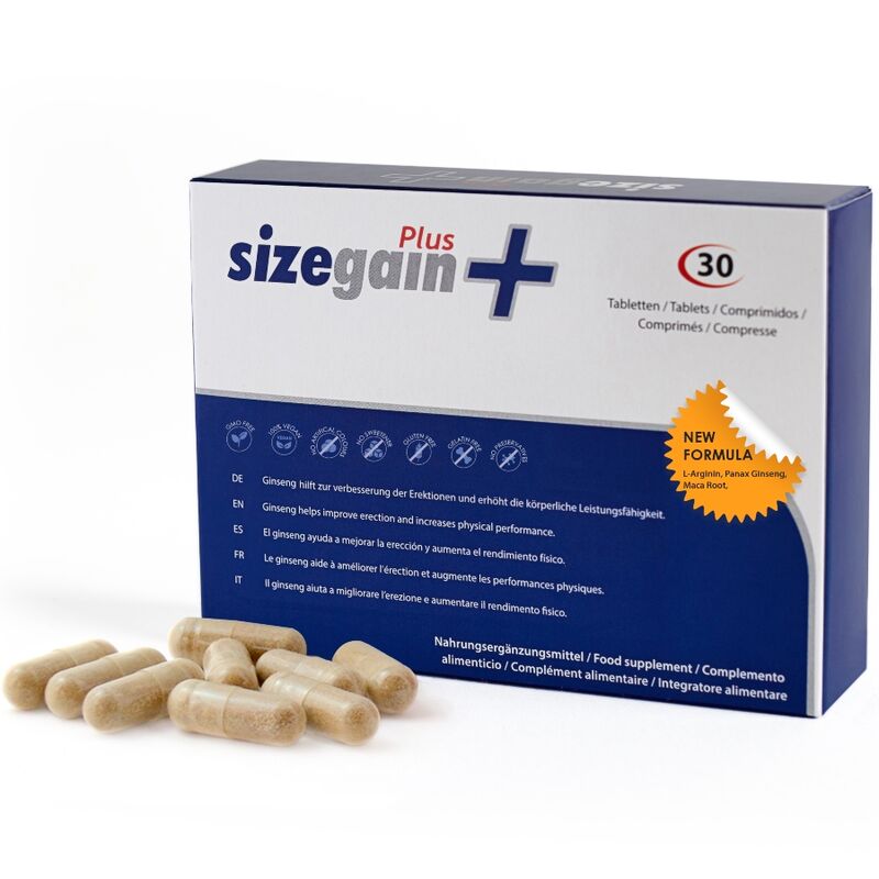 SIZEGAIN PLUS® – Comprimidos de Apoio ao Aumento do Pénis