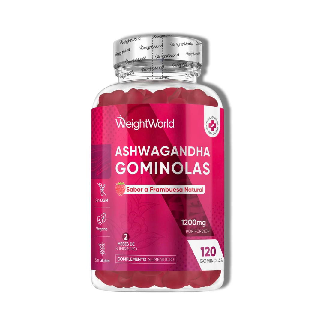 Ashwagandha 1200 mg – 120 Gomas (sabor framboesa)