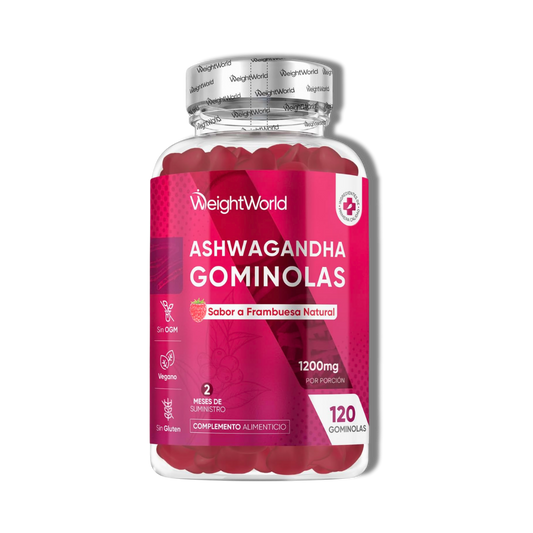 Ashwagandha 1200 mg – 120 Gomas (sabor framboesa)