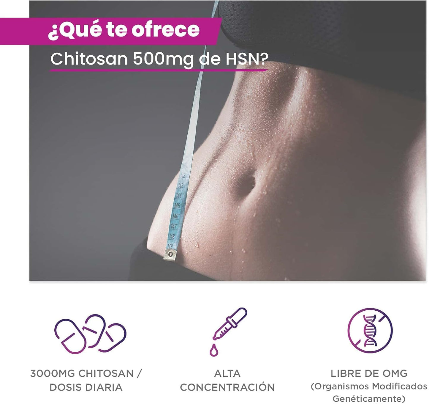 Chitosan (Quitosana) 3000 mg – 120 cápsulas