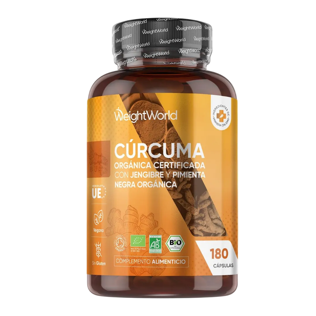 Cúrcuma Orgânica com Gengibre e Pimenta Preta 1520 mg - 180 cápsulas