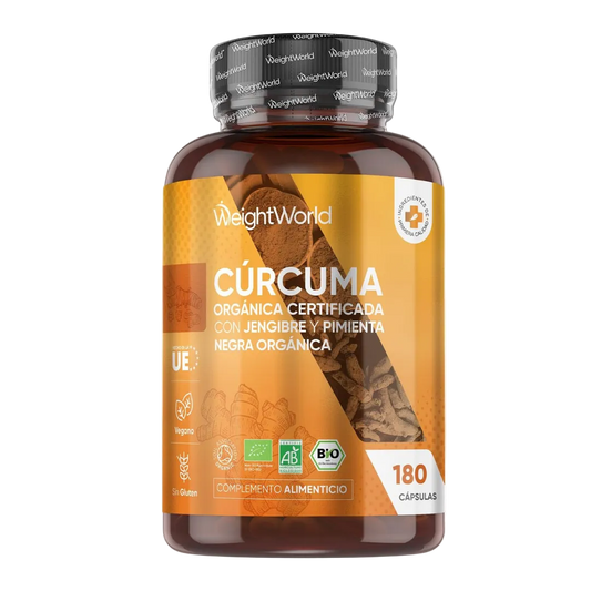 Cúrcuma Orgânica com Gengibre e Pimenta Preta 1520 mg - 180 cápsulas