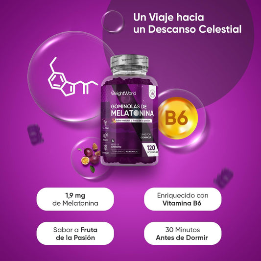 Melatonina 1,9 mg – 120 Gomas (sabor fruta)