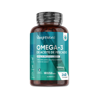 Ômega 3 2000 mg – Coração e Cérebro (240 cápsulas)