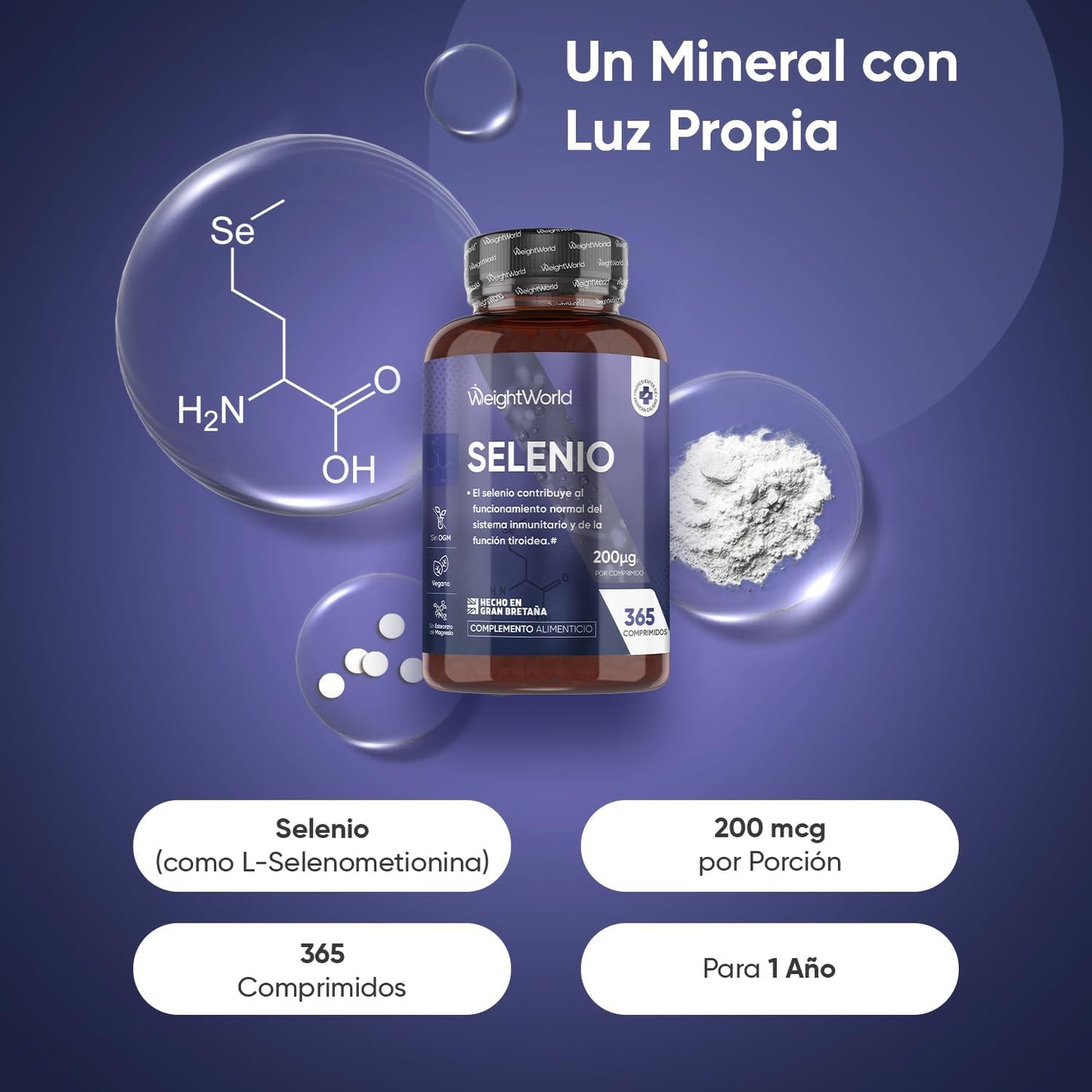 Selénio 200 mcg – 365 comprimidos