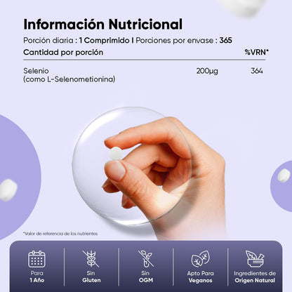 Selénio 200 mcg – 365 comprimidos
