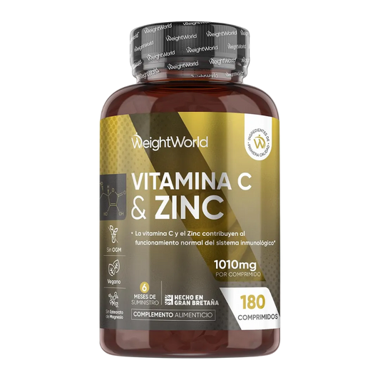 Vitamina C 1000 mg + Zinco 20 mg - 180 cápsulas
