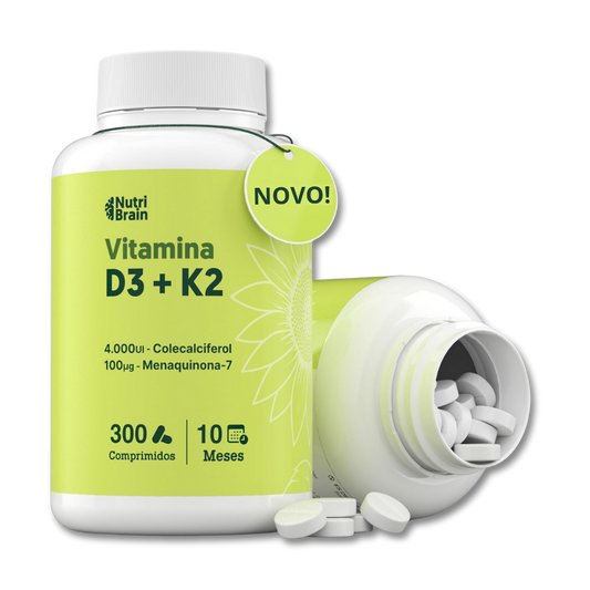 Vitamina D3 + K2 4000UI – 300 comprimidos (10 meses)
