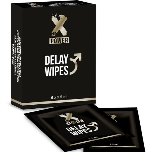 XPOWER® Delay Wipes – Toalhitas Retardantes Masculinas (6 unidades)