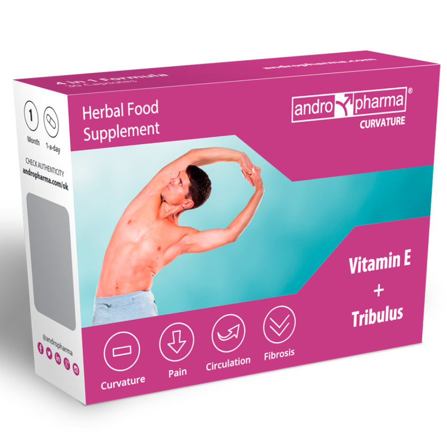 ANDROPHARMA® – Apoio Natural à Curvatura Peniana (Peyronie)